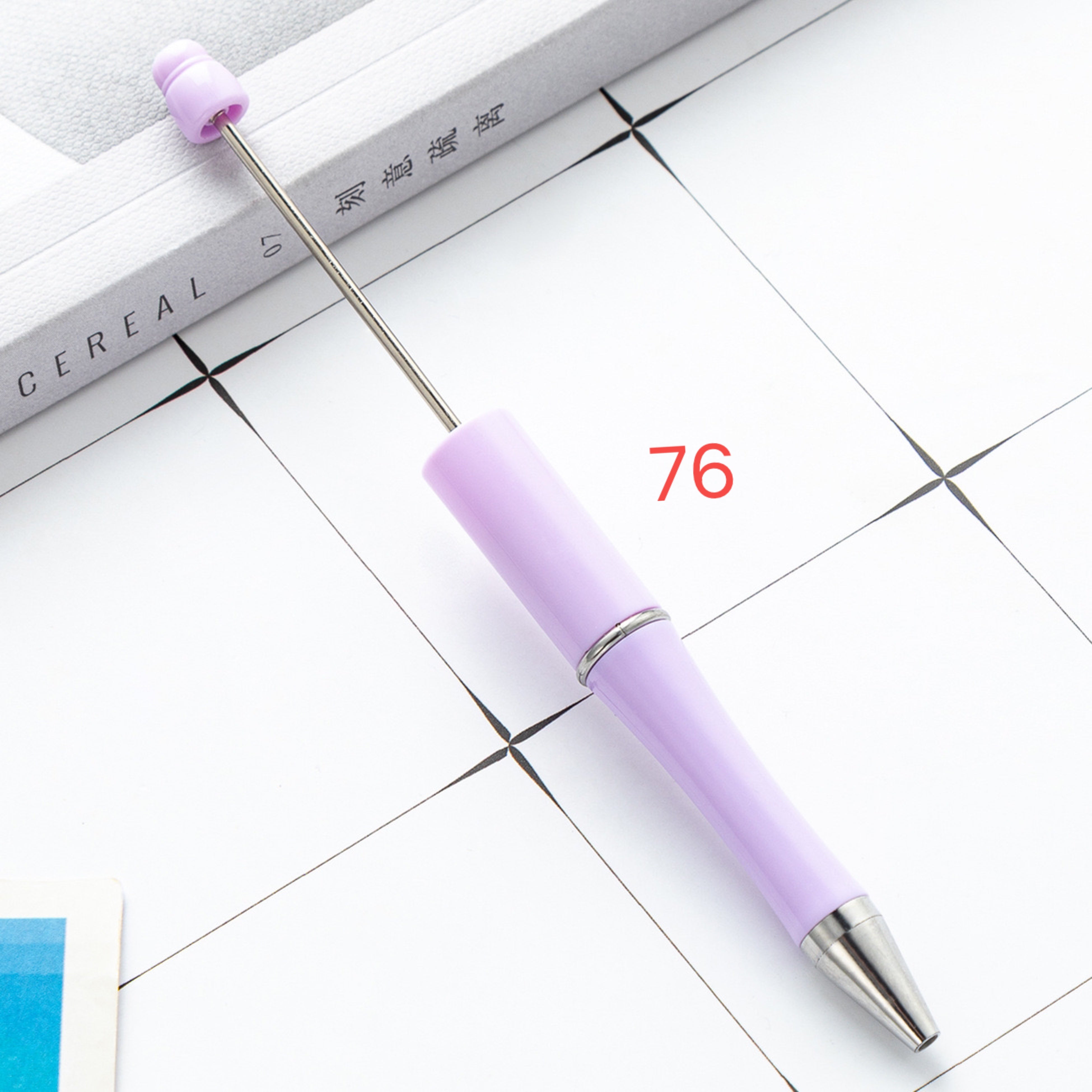 FS2342-10 Pieces Solid Color Plastic beadable Pens