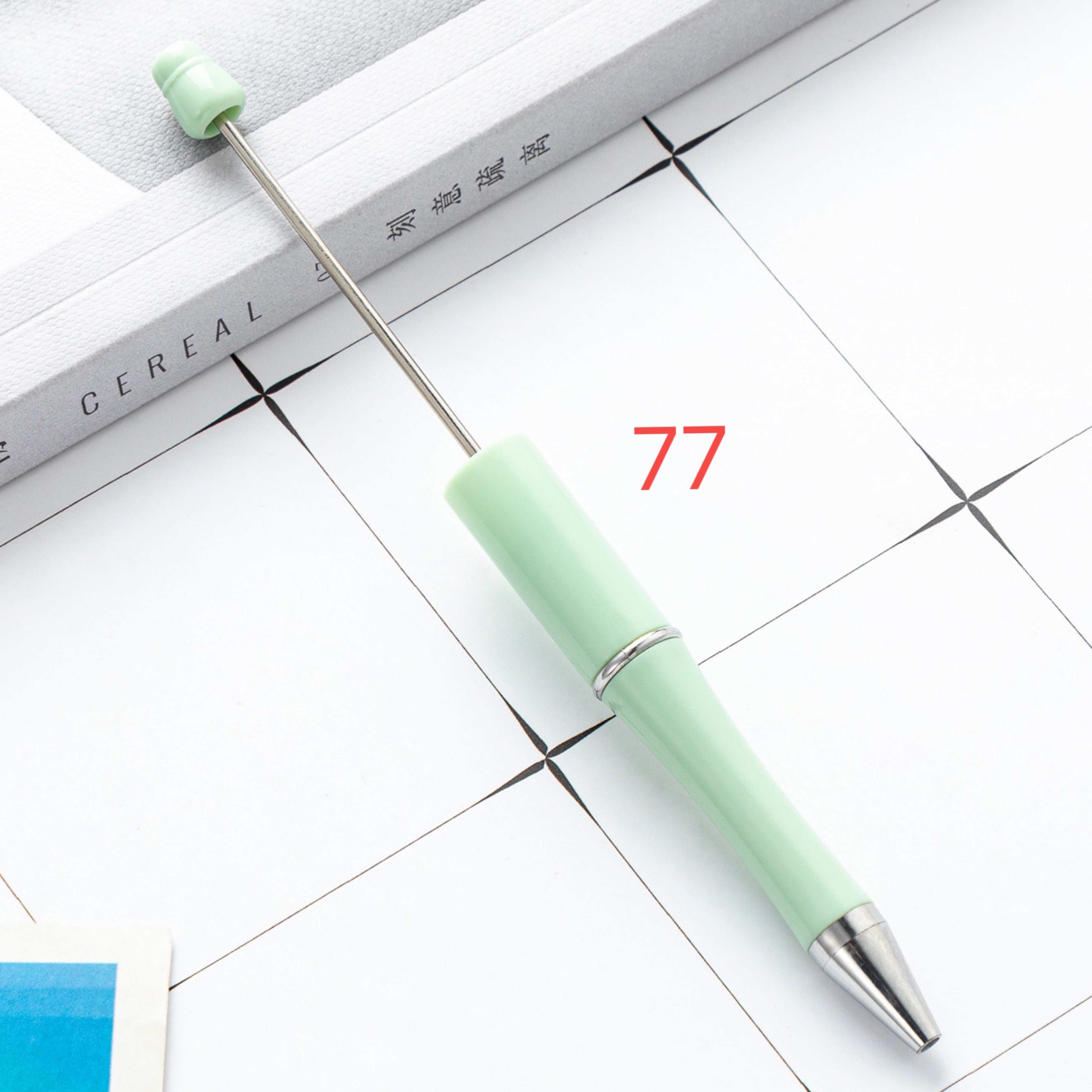 FS2342-10 Pieces Solid Color Plastic beadable Pens