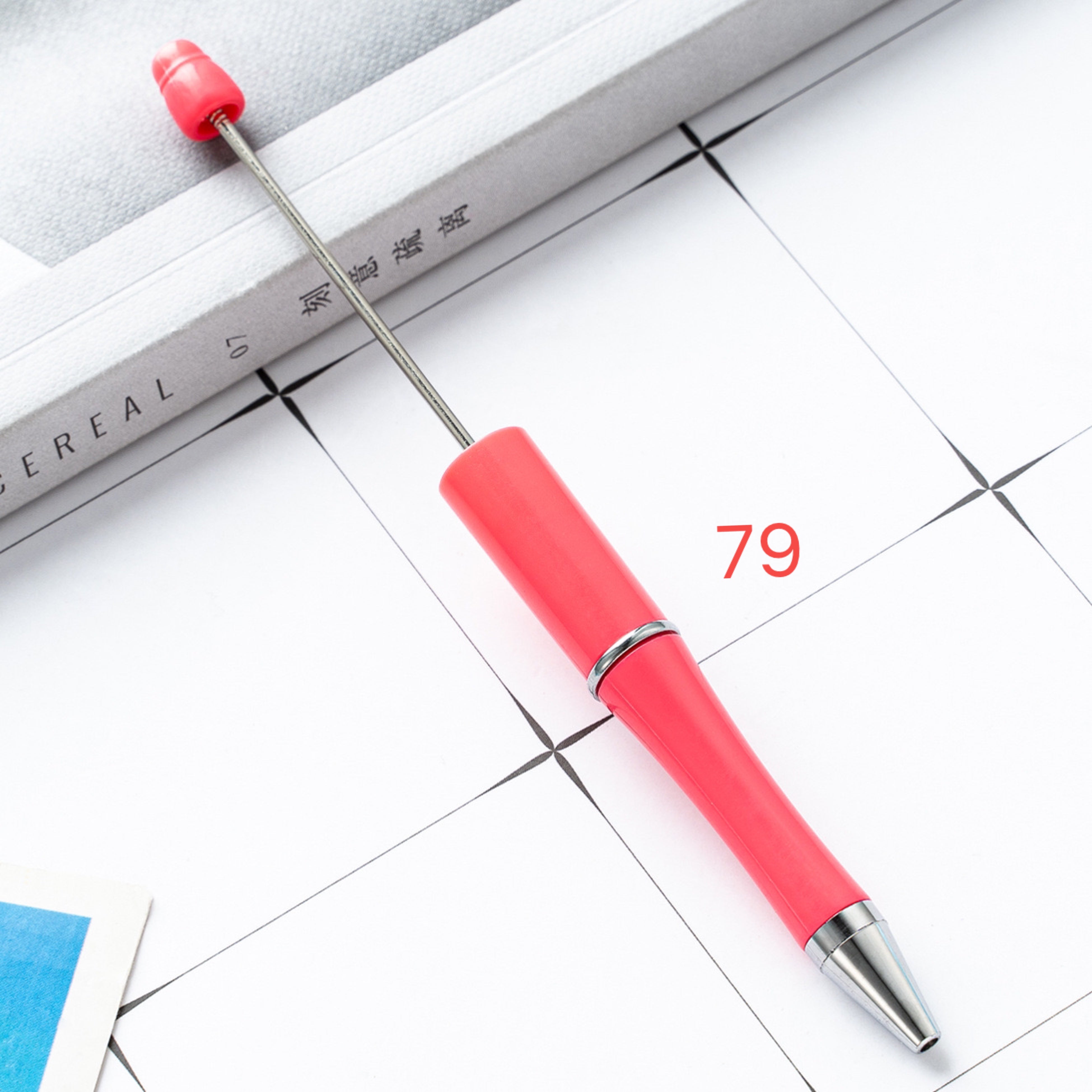 FS2342-10 Pieces Solid Color Plastic beadable Pens