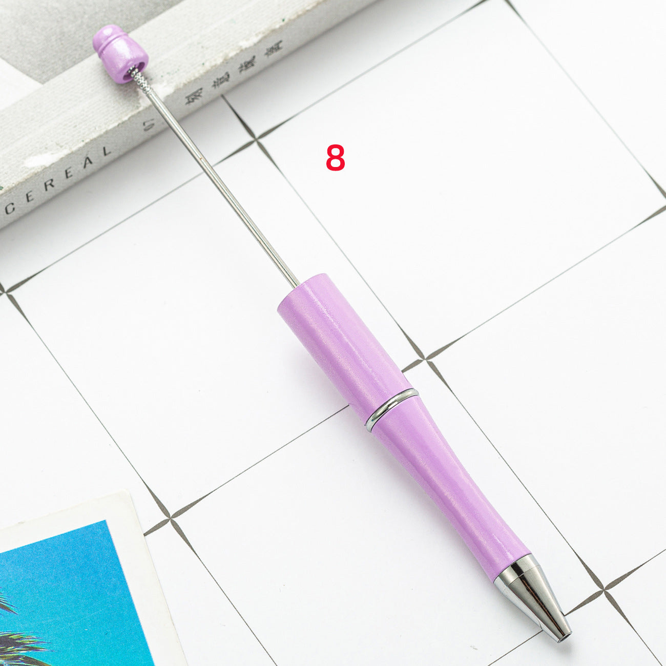 FS2342-10 Pieces Solid Color Plastic beadable Pens