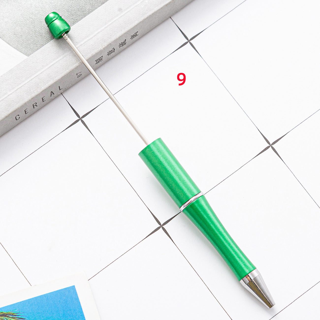 FS2342-10 Pieces Solid Color Plastic beadable Pens