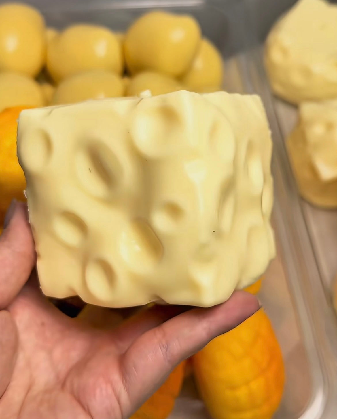 Jumbo Cheese Block Handmade Ball  Squishy toy
