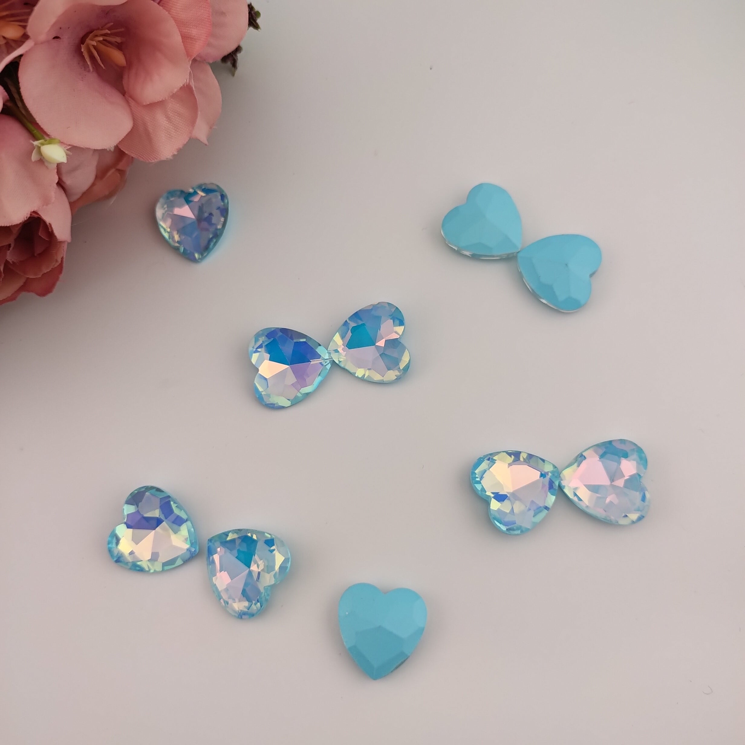 FS1175- 16MM Pointed Bottom Heart Shape Diamonds Crystal For Making Fancy Bead
