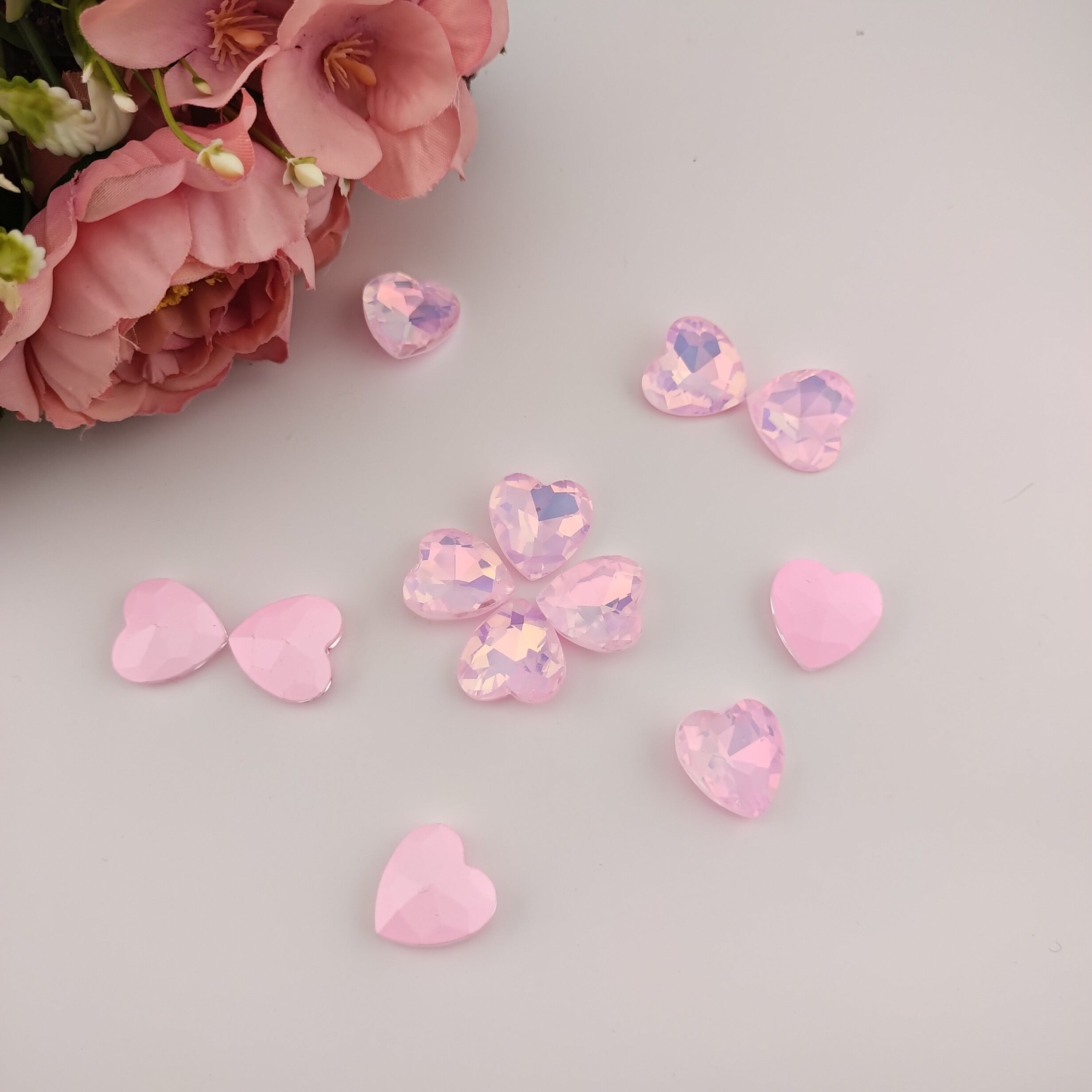 FS1175- 16MM Pointed Bottom Heart Shape Diamonds Crystal For Making Fancy Bead