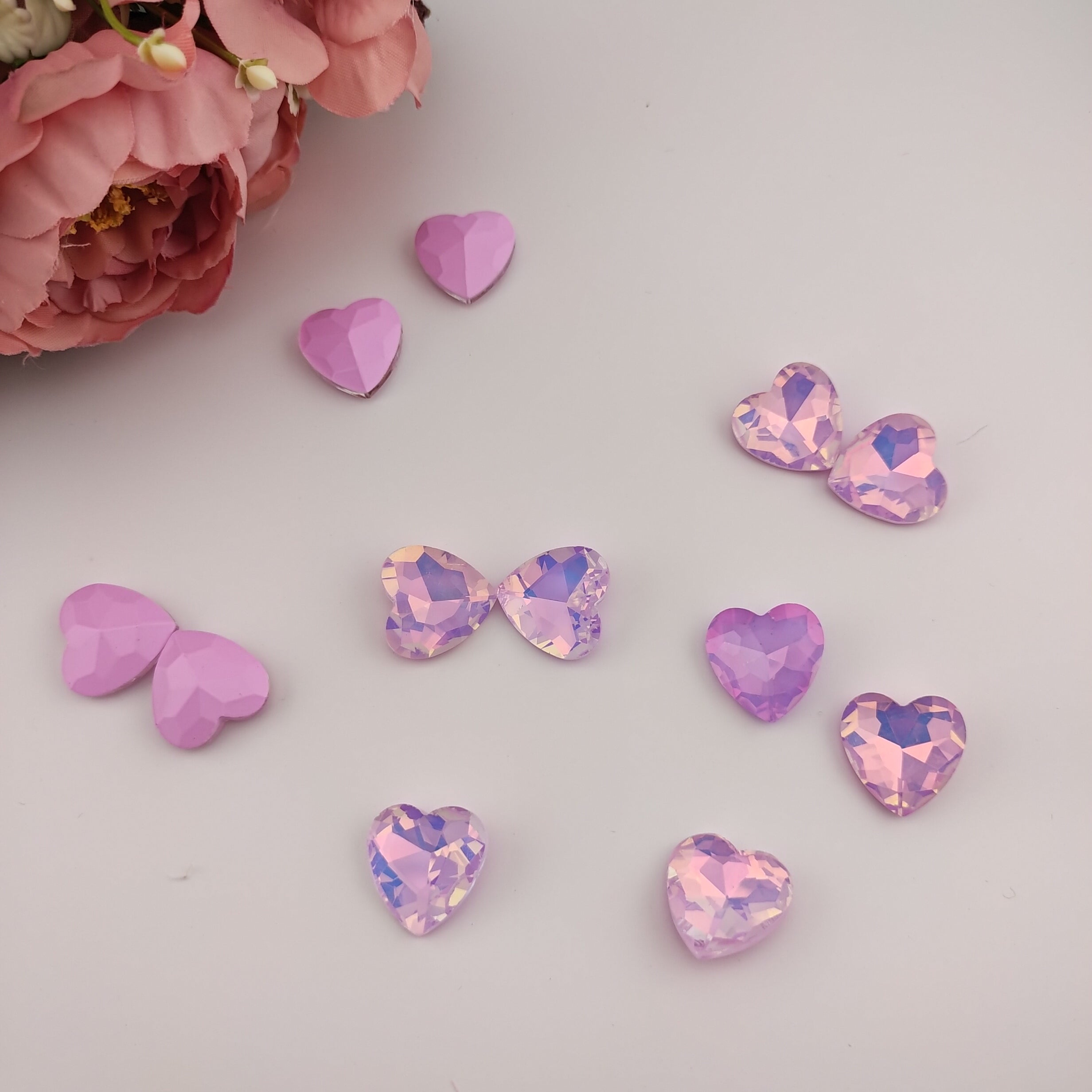 FS1175- 16MM Pointed Bottom Heart Shape Diamonds Crystal For Making Fancy Bead