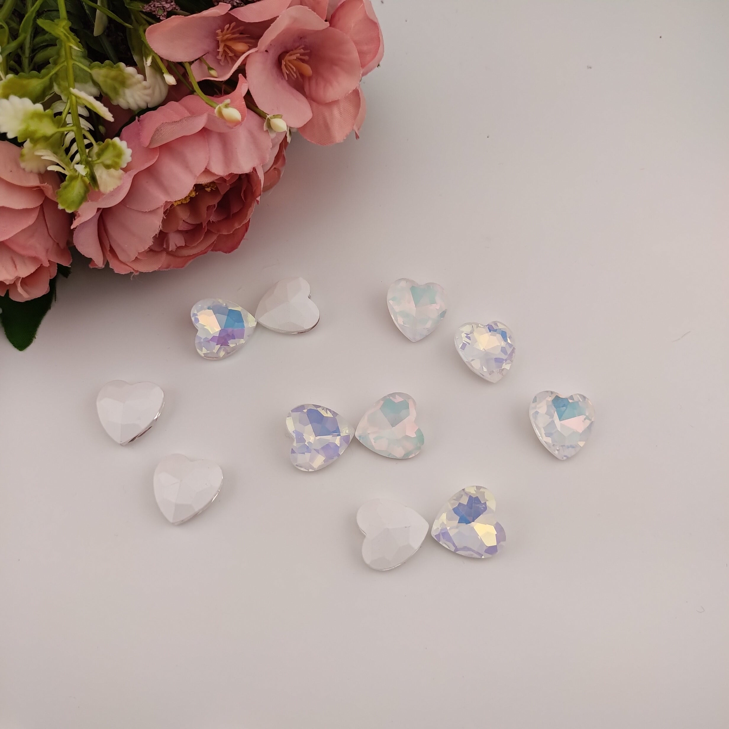 FS1175- 16MM Pointed Bottom Heart Shape Diamonds Crystal For Making Fancy Bead