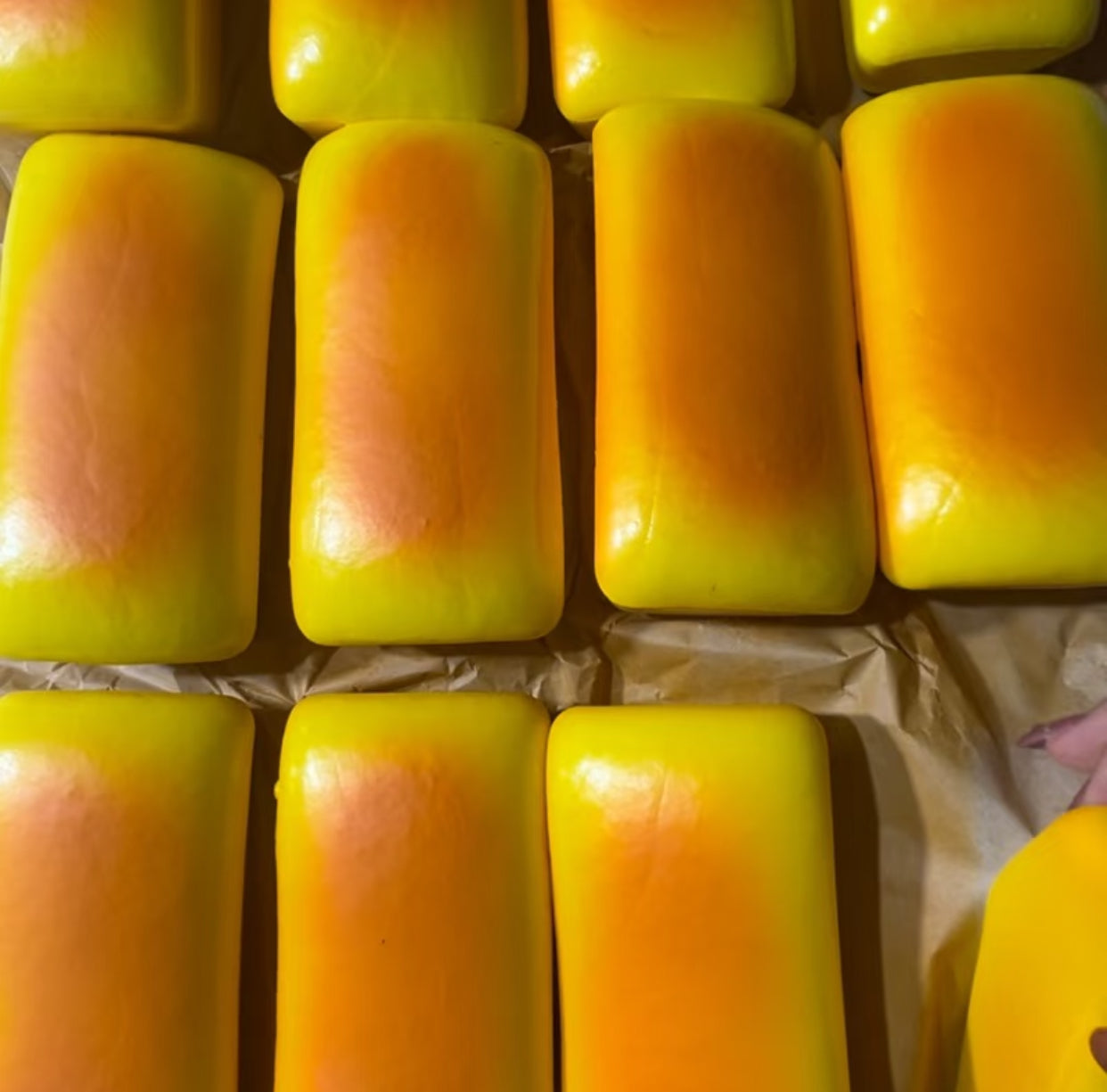 Yellow Cube Squishy toy