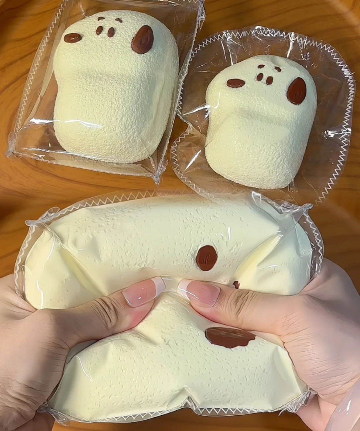Dog oozing squishy toy