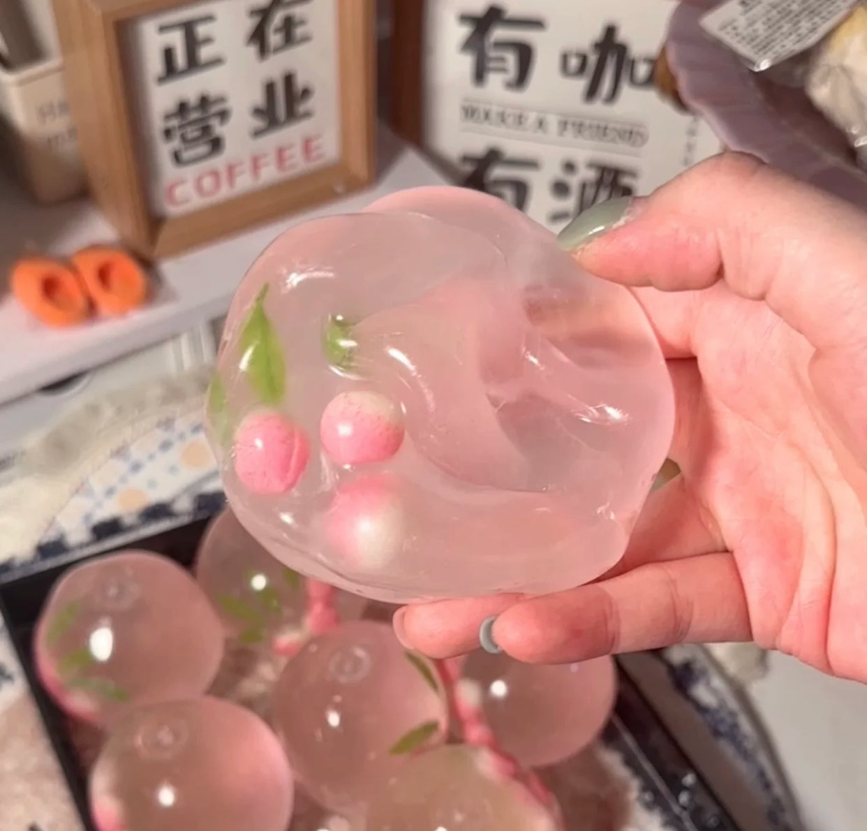 Peach Stress Handmade Ball Squishy toy