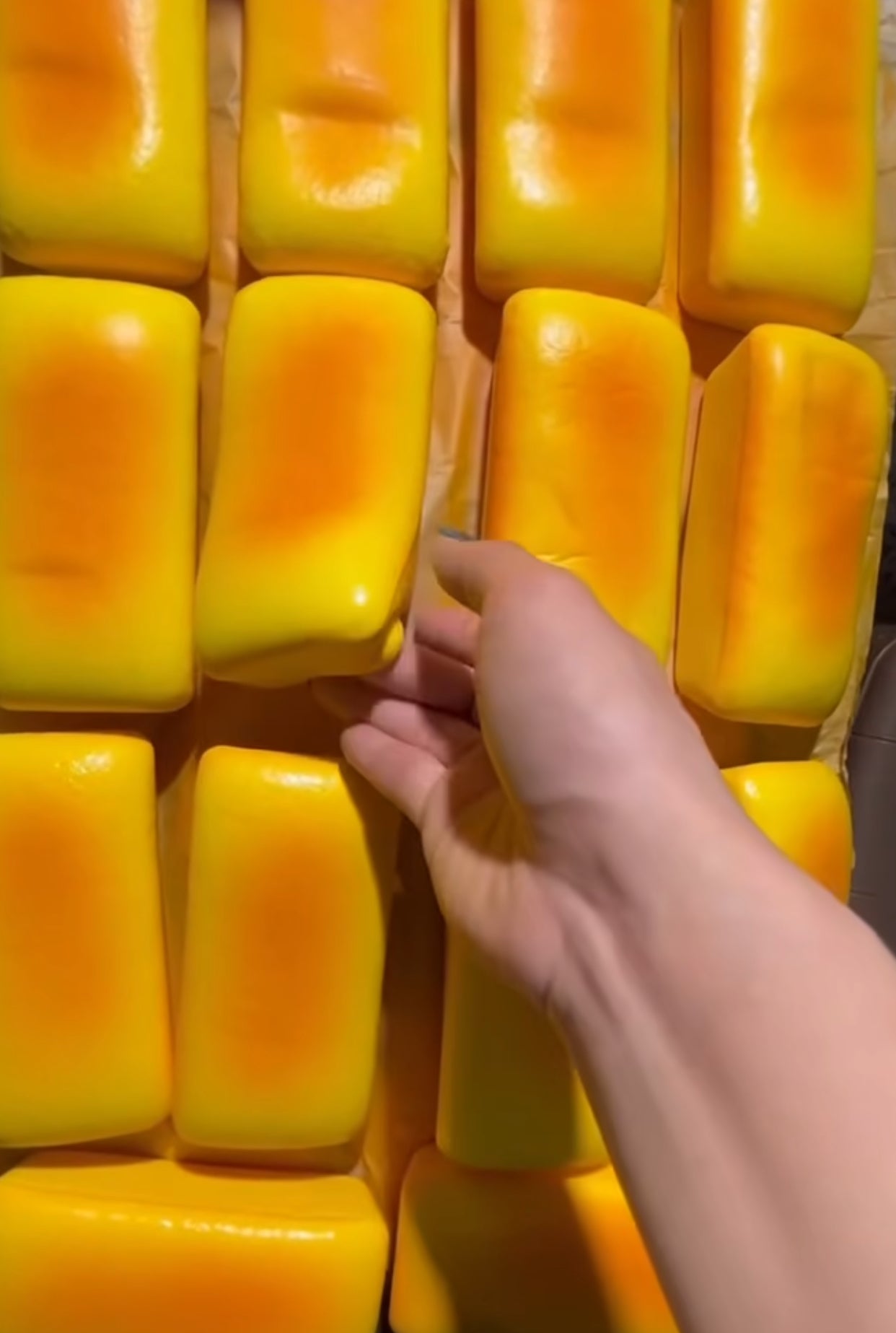 Yellow Cube Squishy toy