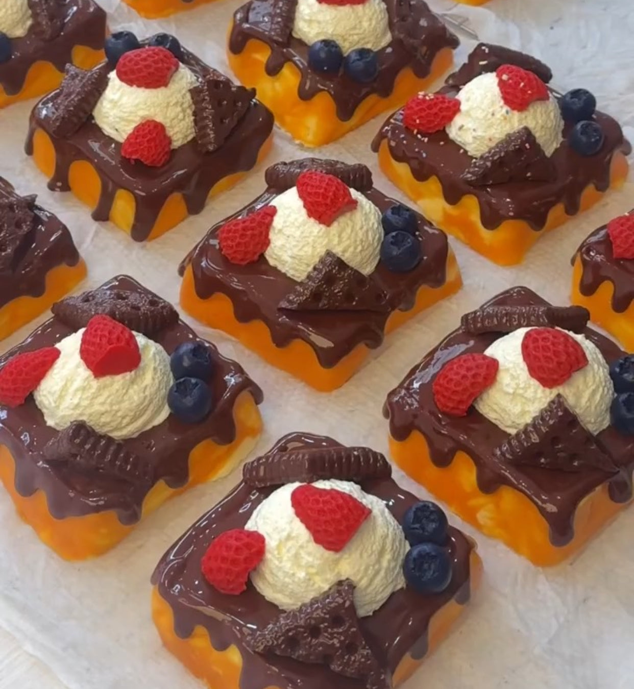 Ice Cream Chocolate Toast Squishy toy