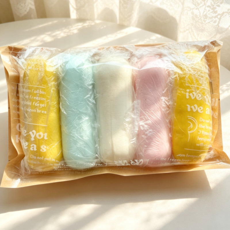 5pes Medium Rice Cake Stick Slow-Rise ruirui Squishy toy(Random color.）
