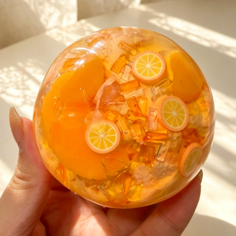 Orange Jelly Handmade Ball Squishy toy