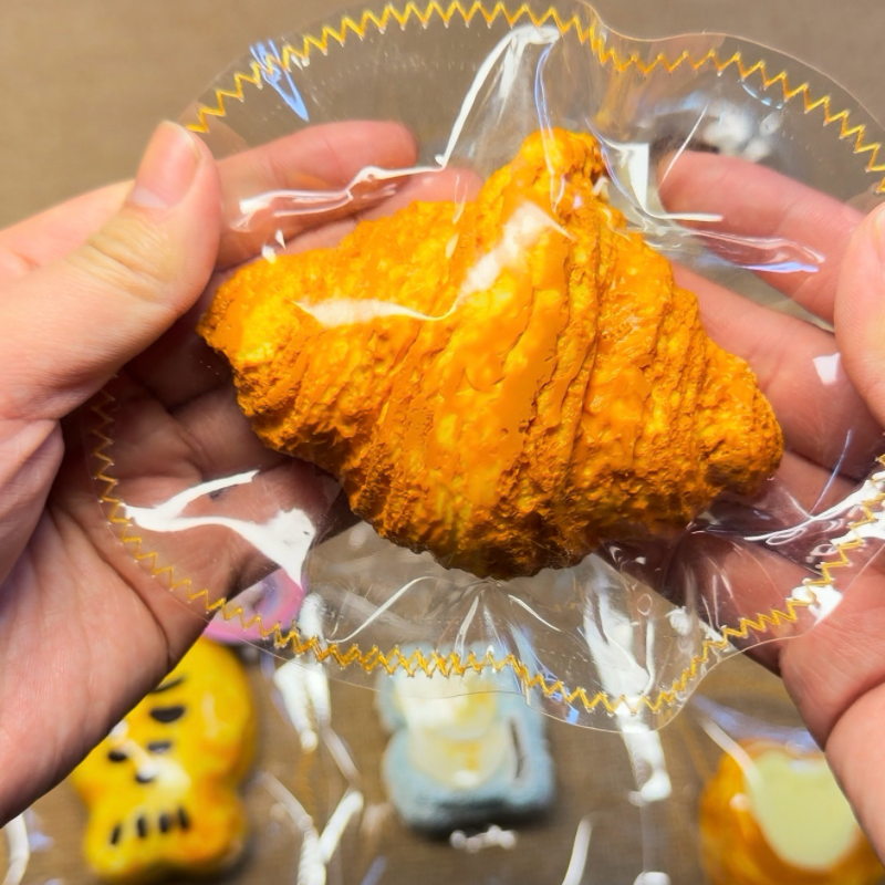 Croissant squishy toy