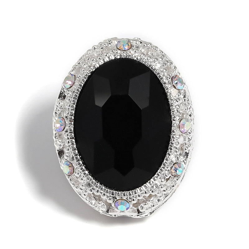 FS0358- 19MM Mixed Color Oval Diamond Alloy Beads Fit For Beadable Pens
