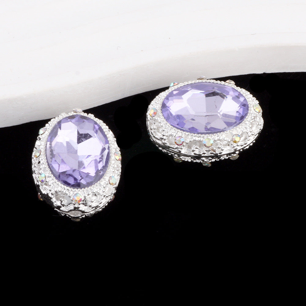 FS0358- 19MM Mixed Color Oval Diamond Alloy Beads Fit For Beadable Pens