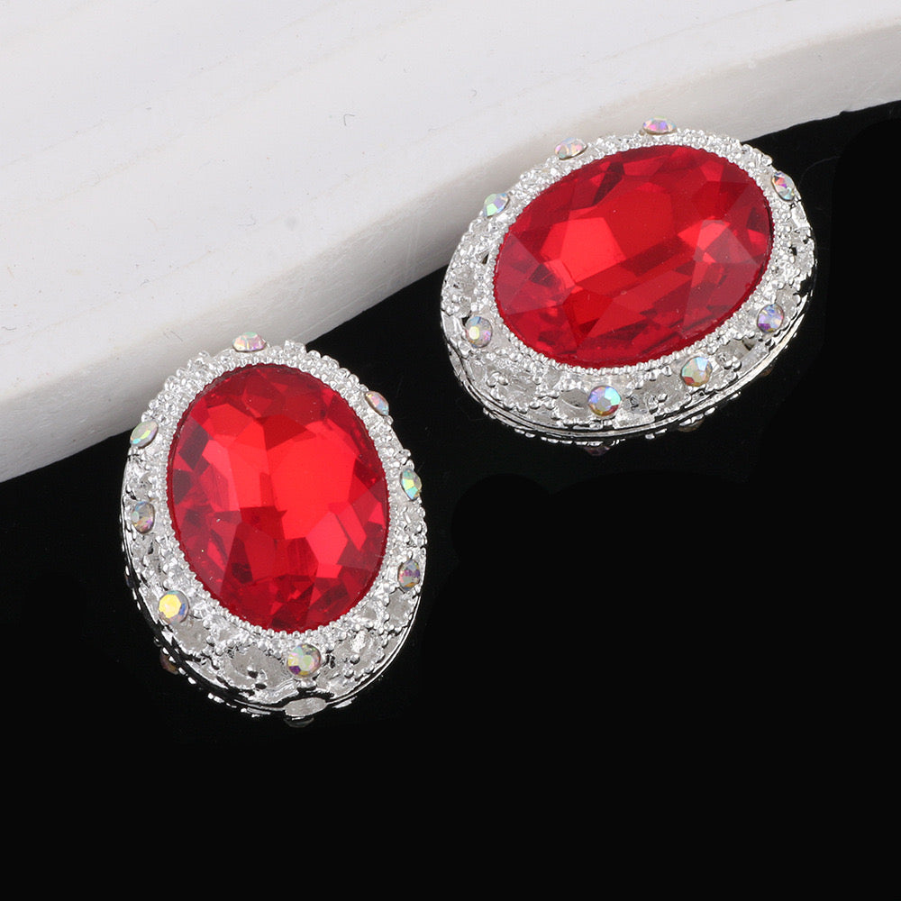 FS0358- 19MM Mixed Color Oval Diamond Alloy Beads Fit For Beadable Pens