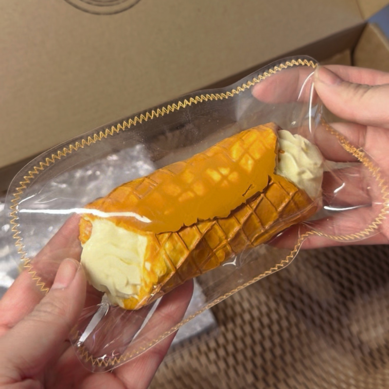 Cream Crispy Roll Squishy toy