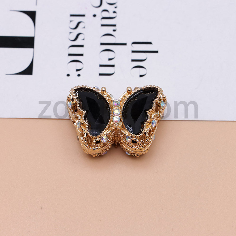 FS0359- 30MM Mixed Color UV Plating Diamond Alloy Butterfly Reads Fit For Beadable Pens