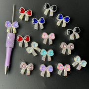 FS0958- Mixed Color Alloy Heart-shaped Bow With Multiple Holes Fit For Beadable Pens