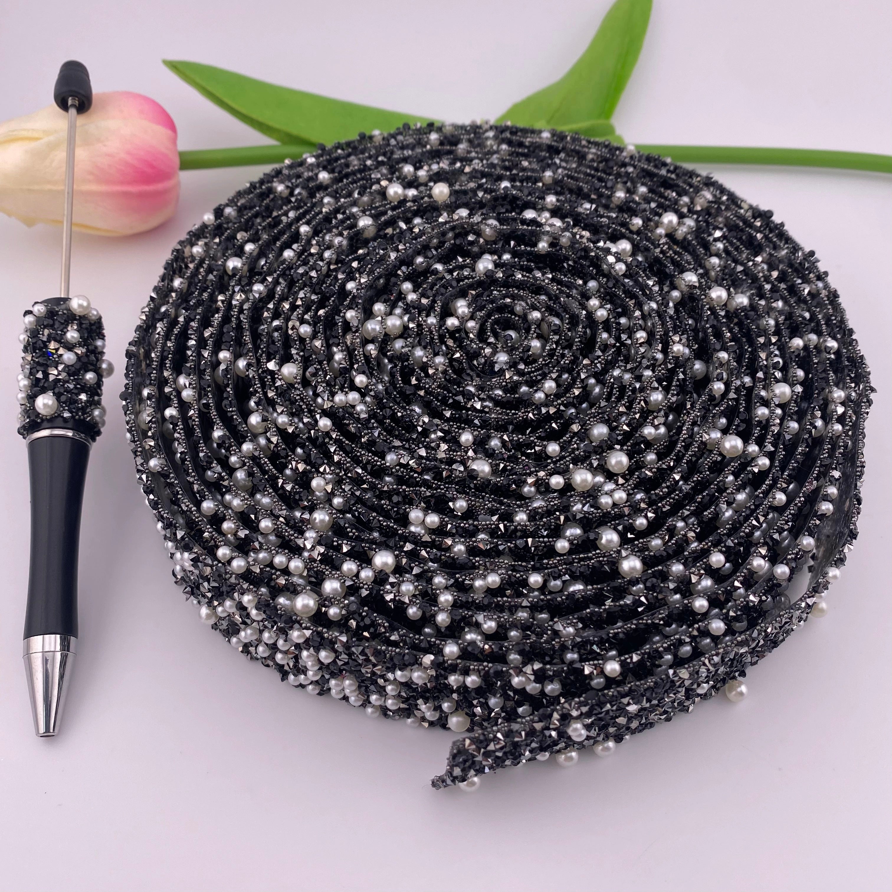 FS1636-2.7cm Width Diamonds with Pearl Pen Wraps