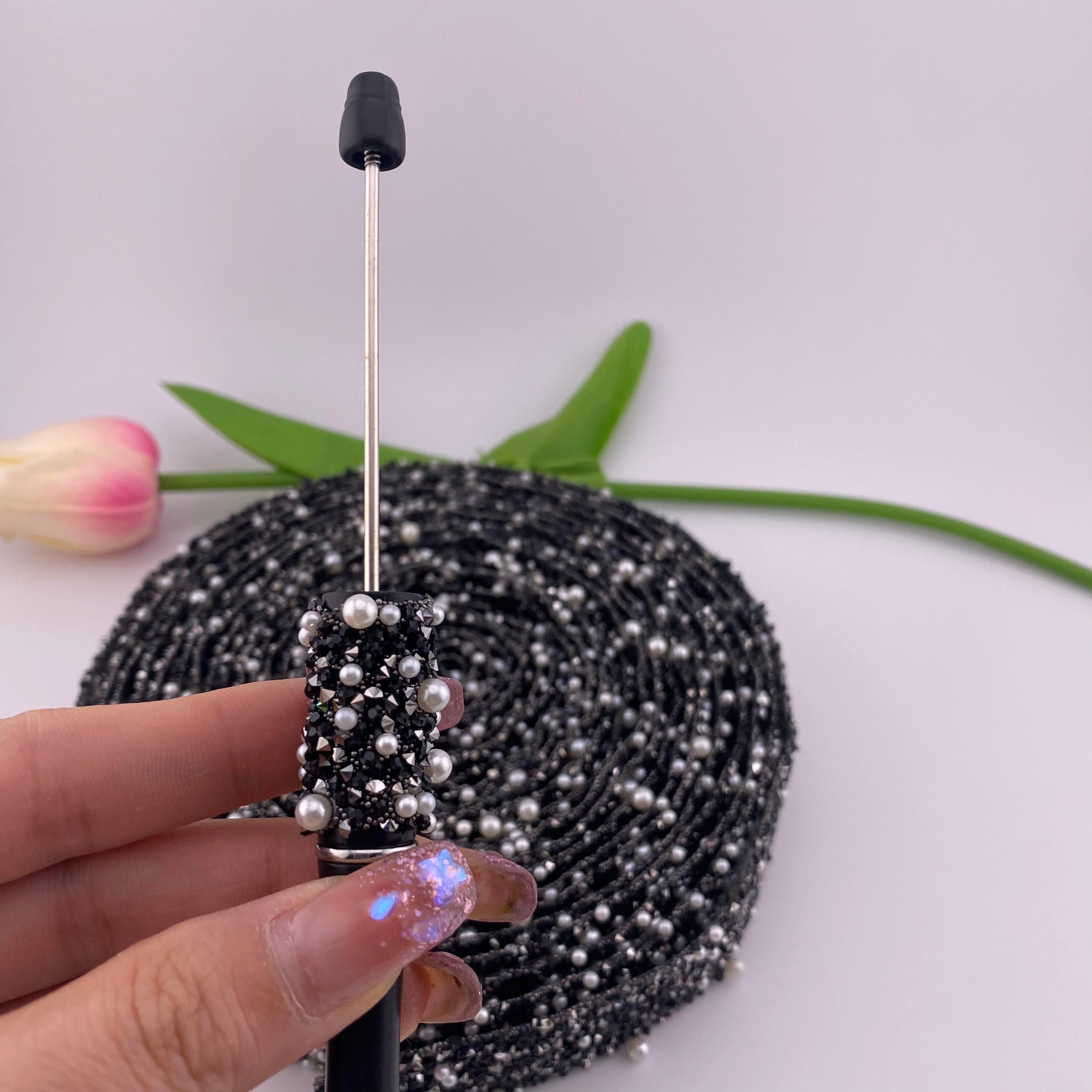 FS1636-2.7cm Width Diamonds with Pearl Pen Wraps